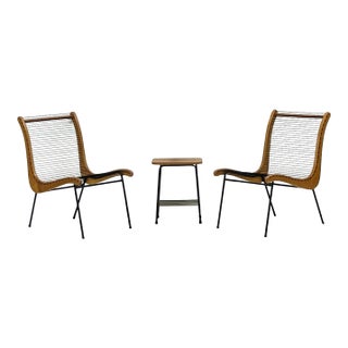 String Chairs With Matching Table by Carl Koch, Vermont Tubbs, 1950's For Sale