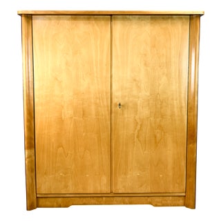 Mid-Century Modern Chest of Drawers in Flamed Birch, 1950s For Sale