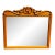 Antique Carved Solid Oak Framed Beveled Mirror For Sale