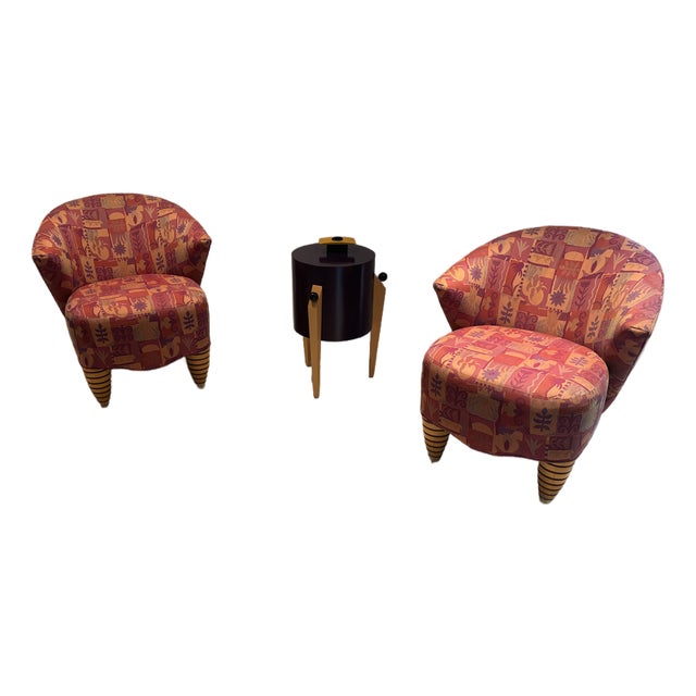 1990s Postmodern Barrel Chairs For Sale