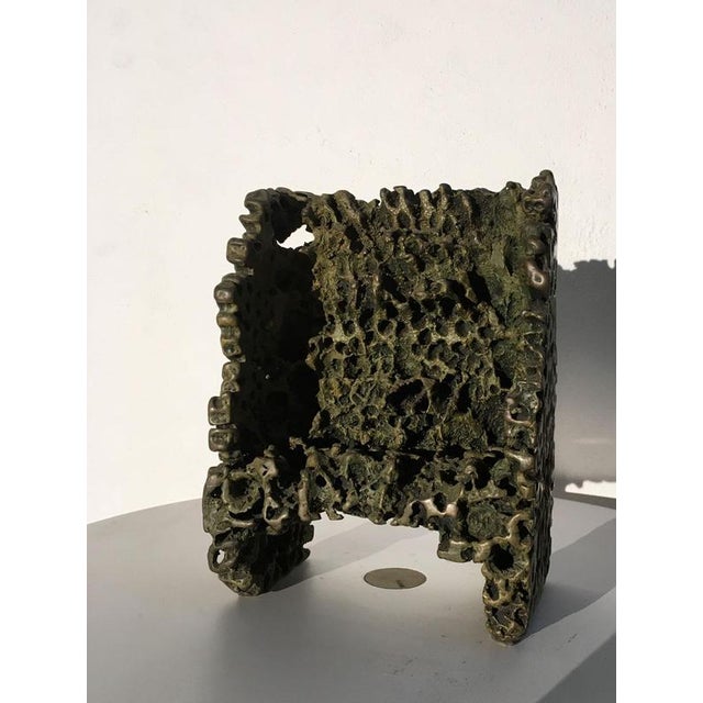 Italian Bronze Abstract Sculpture by Urano Palma, 1985 For Sale - Image 3 of 18