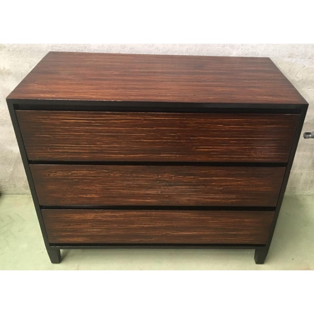 Mid-Century Modern Wood and Black Lacquer Chest, Commode For Sale - Image 4 of 11