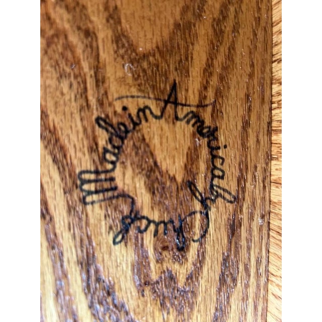 Early 21st Century Tom Seely Furniture Shaker Style Solid Oak Dining Table and 8 Ladder Back Dining Chairs. - Set of 9 For Sale - Image 5 of 12