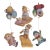 Disney Goebel “It’s a Small World” Hand-Painted Ceramic Ornament Figures, Set of 4, For Sale