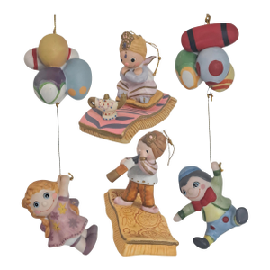 Disney Goebel “It’s a Small World” Hand-Painted Ceramic Ornament Figures, Set of 4,