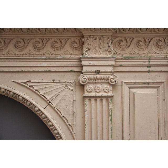 Antique Overmantle in Painted Pine For Sale - Image 6 of 18