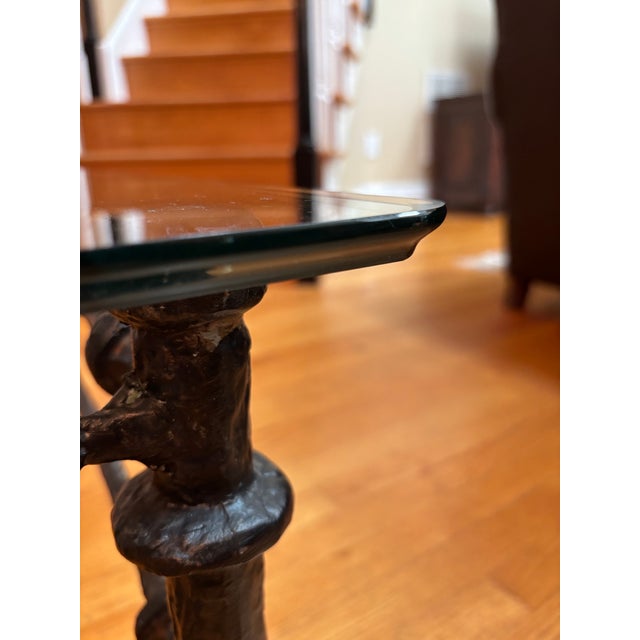 1980s Brutalist Cast Aluminum Coffee Table in the Manner of Diego Giacometti For Sale - Image 9 of 15