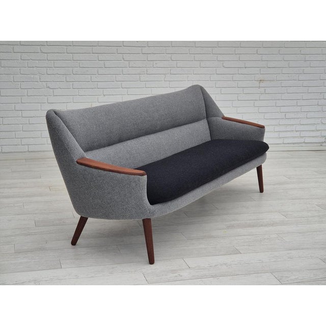 Wood Danish Model 58 Sofa in Wool and Teak by Kurt Østervig, 1960s For Sale - Image 7 of 18