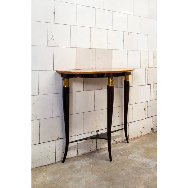Wood Teak Console Table attributed to Osvaldo Borsani, Italy, 1950s For Sale - Image 7 of 7