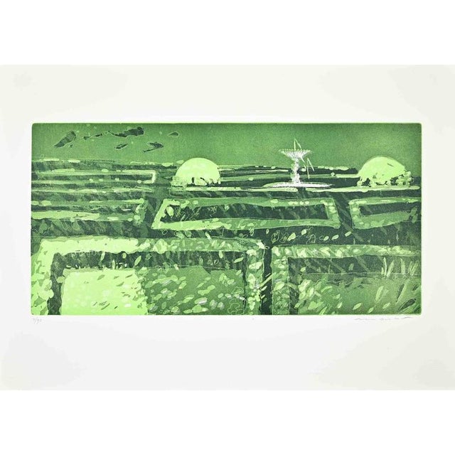 Etching and aquatint realized by Edolo Masci. Hand signed and numbered in pencil. Edition of 90. Excellent condition. This...