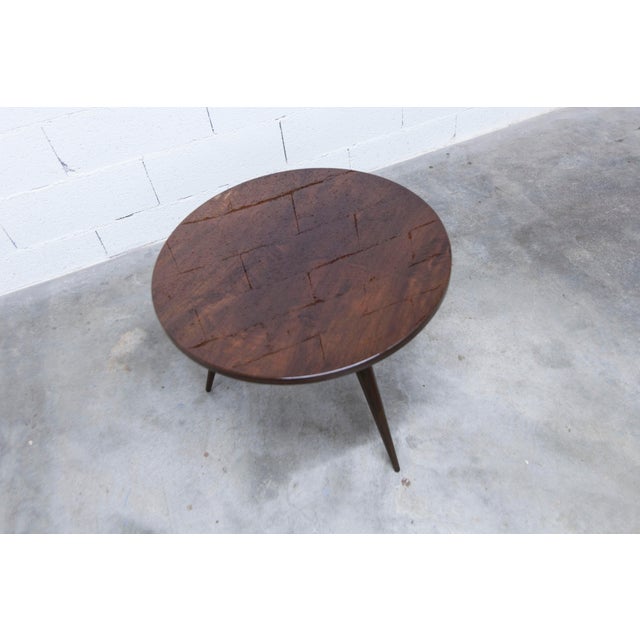 Tripod Coffee Table in Varnished Mahogany, 1960s For Sale - Image 10 of 17