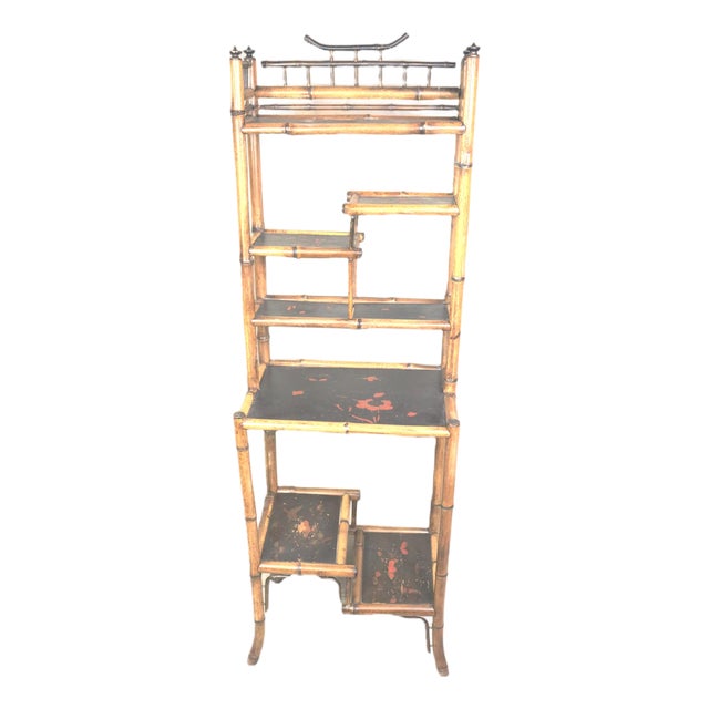Mid 19th Century Napoleon III Period Bamboo Etagere For Sale