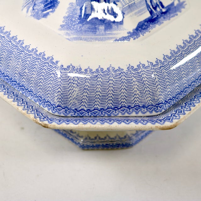 Mid-19th Century English W. Adams & Sons "Cassino" Ironstone Covered Tureen For Sale - Image 13 of 15