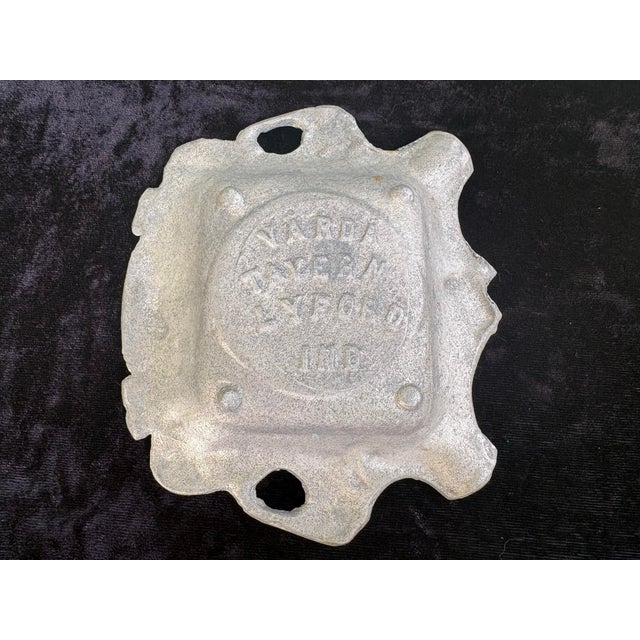 Vintage Varda Tavern Advertising Cast Aluminum Ashtray With Billiards Scene – Lyford, Indiana For Sale - Image 9 of 10
