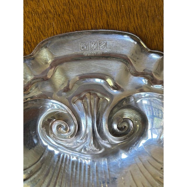 Sheffield Vintage Silver-Plate Scallop Shell Dish For Sale - Image 4 of 4