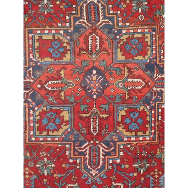 Red Vintage Rug 8'1 X 11'5 For Sale - Image 8 of 11