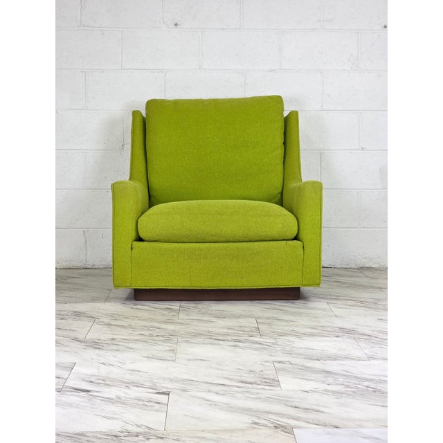Charming In Chartreuse... This Original 'Clarence' Loung Chair By Milo Baughman For Thayer Coggin Is A Whole Vibe! Vibrant...