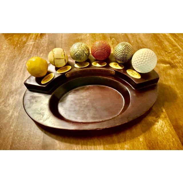 Late 20th Century Navika “Development of the Golf Ball” DeskAccessory or Jewelry Tray For Sale - Image 9 of 12