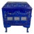 Small French Art Deco Blue Enamelled Coal Stove, 1890s For Sale