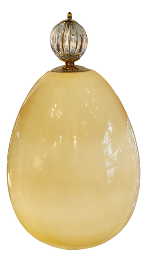 Yellow Murano Glass Egg Lamp, 1970s