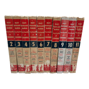 Vintage Set of Ten Midcentury Encyclopedia of Cooking Cookbooks