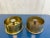 Nautical Early 20th Century Pair of Trench Art Catchalls or Ashtrays of Brass Artillery Shell Casings With Coins For Sale - Image 3 of 11