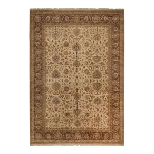 Rug & Kilim’s Persian Style Rug in Beige-Brown and Gold Floral Pattern