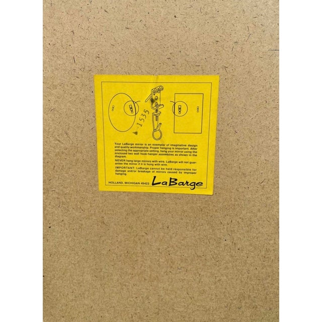 Chippendale 1970s Italian Chinese Chippendale Style Cerused Carved Wood Pagoda Form LaBarge Mirror For Sale - Image 3 of 6