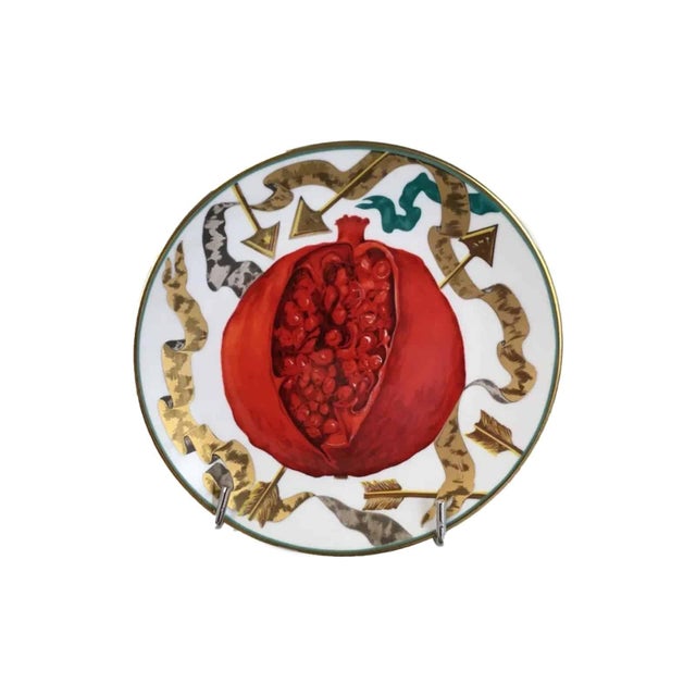 Dessert Plates the Lost Arrows of William Tell by Hilton Mc Connico for Daum, 1987, Set of 6 For Sale - Image 6 of 8