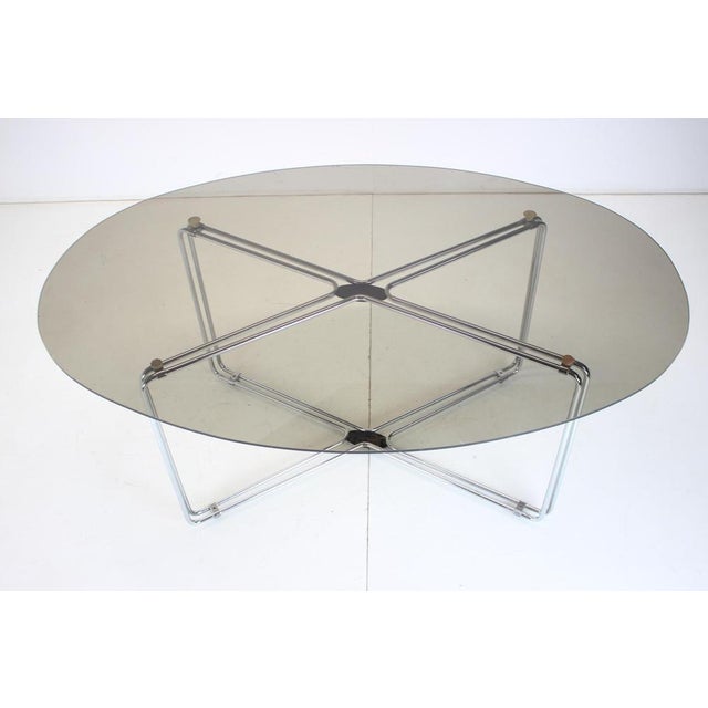 Mid-Century Modern Mid-Century Chrome and Glass Dining Table, Italy, 1970s For Sale - Image 3 of 15