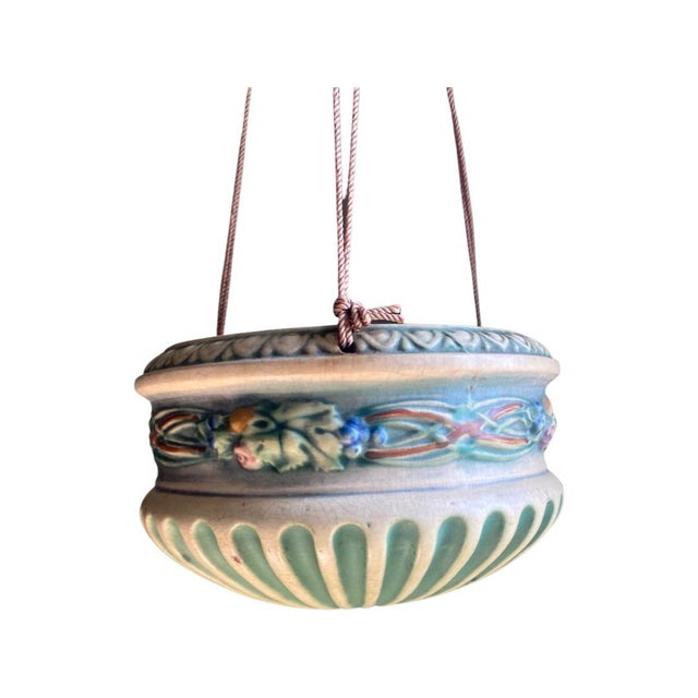 Antique Roseville Corinthian 1923 Vintage Pottery Ceramic Hanging