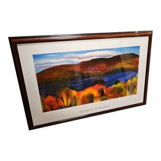 Contemporary Georgia O’Keeffe Landscape Exhibition Poster for the Milwaukee Museum of Art, Framed For Sale