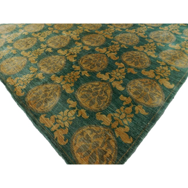 Transitional Vintage Handmade Wool Pile Rug. 12'2"x 12'3" For Sale - Image 3 of 18