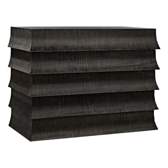 NOIR Ava Dresser, Hand Rubbed Black with Light Brown Highlights For Sale