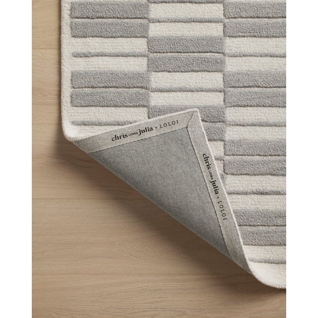 Chris Loves Julia x Loloi Bradley Ivory / Grey 2'-3" x 3'-9" Accent Rug For Sale In Dallas - Image 6 of 6