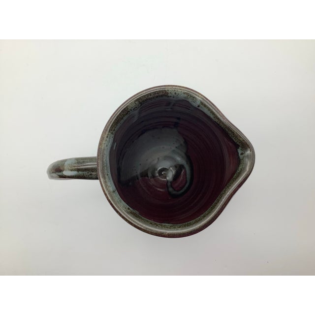 Mid 20th Century Mid 20th Century Hand Thrown Stoneware Studio Pottery With Dripped Glazed Vessel Signed. For Sale - Image 5 of 9