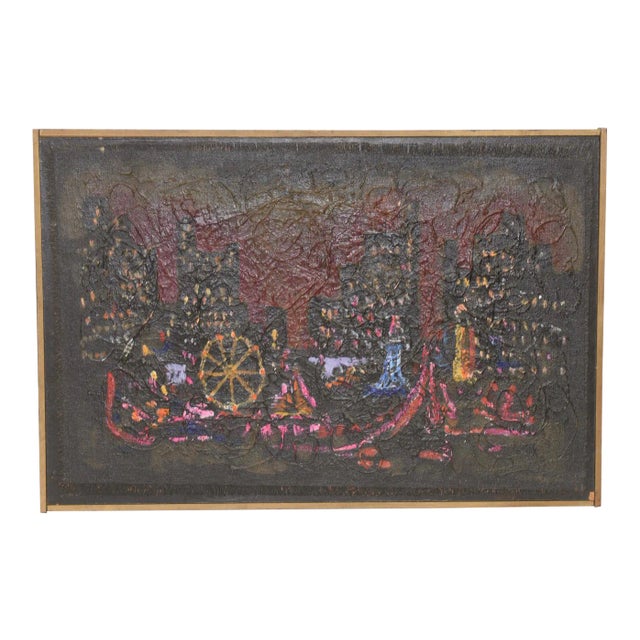 Marcia Pagels Original Acrylic Abstract Painting c.1966 For Sale