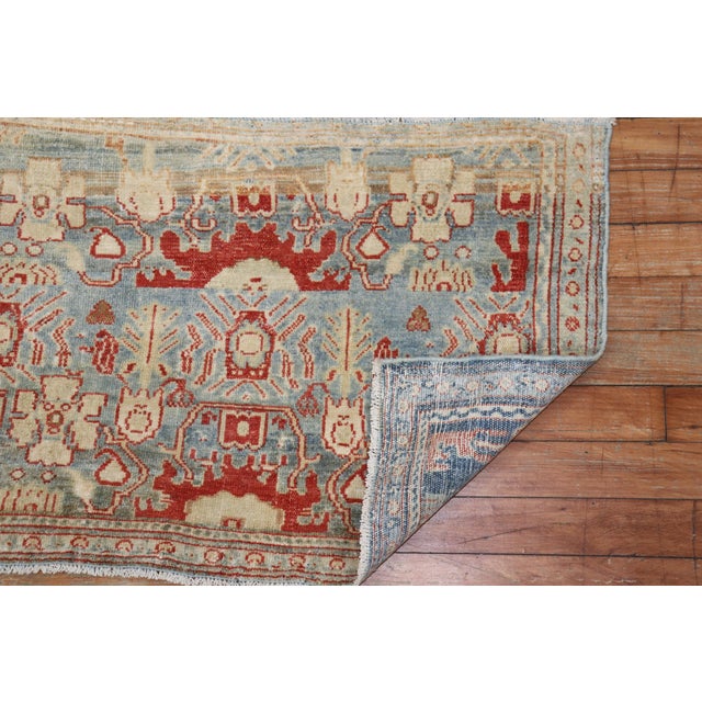 Late 20th Century Fine Antique Persian Senneh Rug Mat For Sale - Image 5 of 6