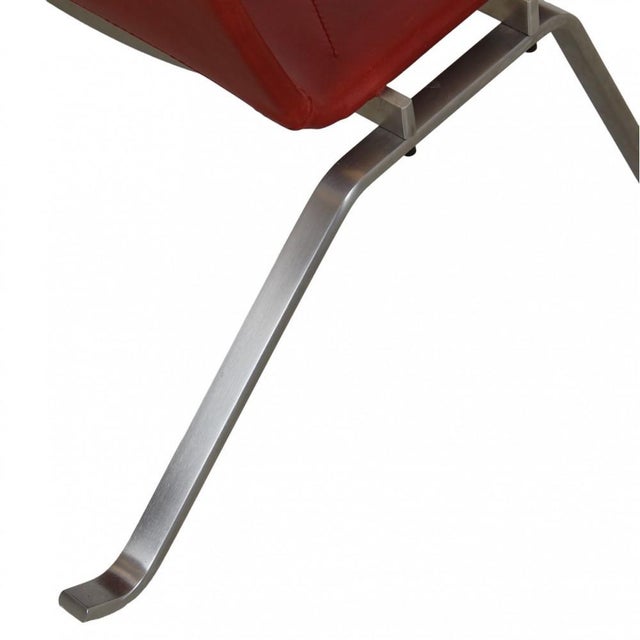 Pk-22 Chair in Red Aniline Leather by Poul Kjærholm For Sale - Image 12 of 18