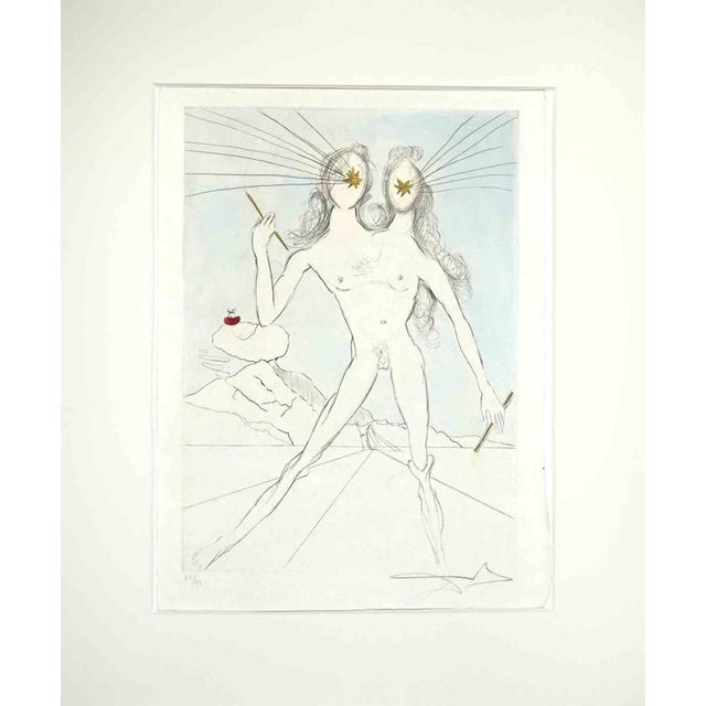 Salvador Dalì, Bicephale 89/95, 1968, Etching For Sale - Image 3 of 3