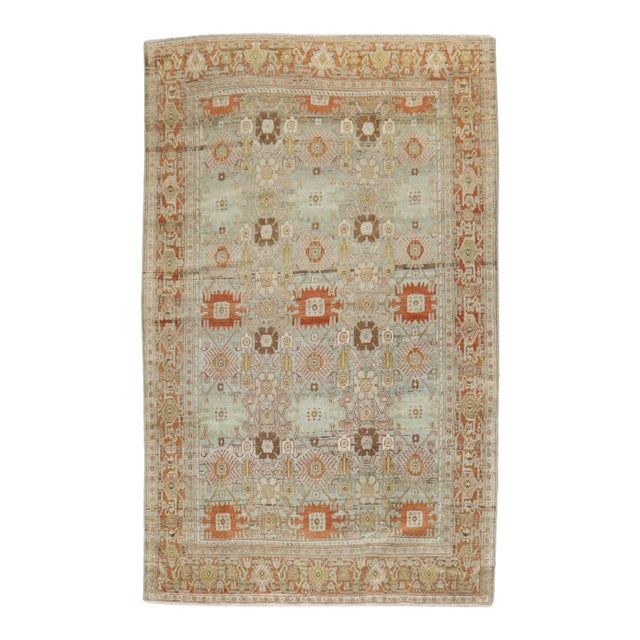 Antique Zabihi Collection Persian Senneh Accent Rug - 4'4" x 6'8" For Sale
