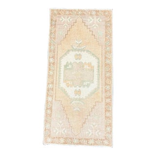 Turkish Mini Rug Oriental Hand Knotted Vintage Rug 1'6" x 3'1" #17746 For Sale