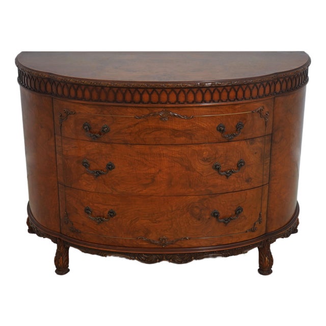 Romweber Vintage Walnut Georgian Commode Dresser Chest For Sale