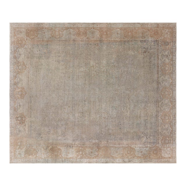 Fine Antique Indian Handmade Wool Rug For Sale