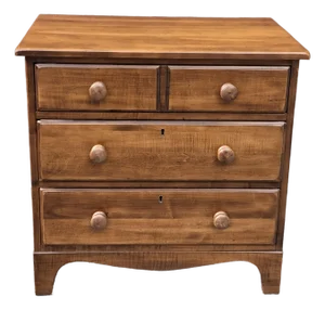Late 20th century Early American Style Cherry Commode Bedside Chest of Drawers