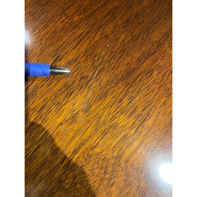 1990s The Kindel Drop-Leaf Mahogany Side Table Features a Drawer, Brass Caster Feet, and a Functioning Lock. With Two Leaves For Sale - Image 10 of 11