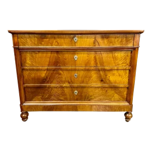 19th Century French Walnut Charles X Commodes