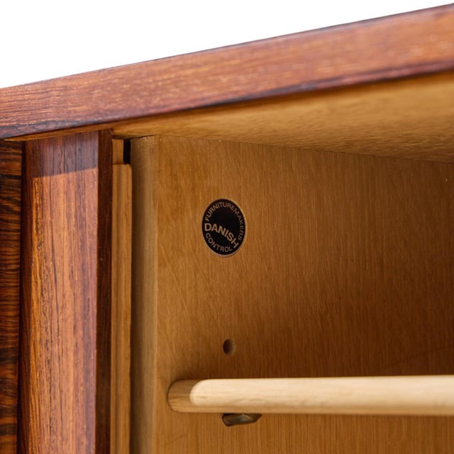 Hans Wegner for Ry Møbler Ry-25 President Mid Century Rosewood Credenza With Hutch For Sale - Image 12 of 12