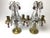 Brass Early 20th Century Clear Amethyst & Amber Crystal Girandole Candelabras - A Pair For Sale - Image 8 of 10