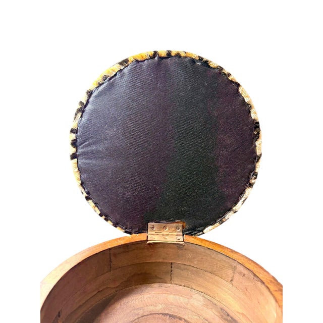 Antique Walnut Stool Work Box With Brass Ball Feet, Circa 1890s For Sale In Tampa - Image 6 of 8